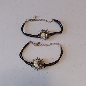 Matching Sun & Moon Bracelet Set